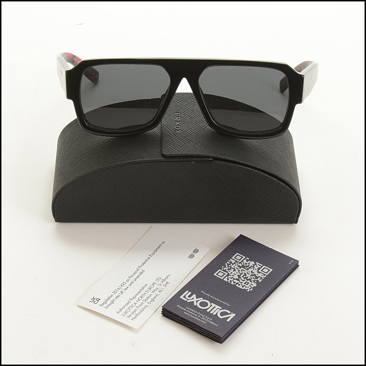 RDC15682 PRADA Red/Black Tortoiseshell Sunglasses SPR22Y