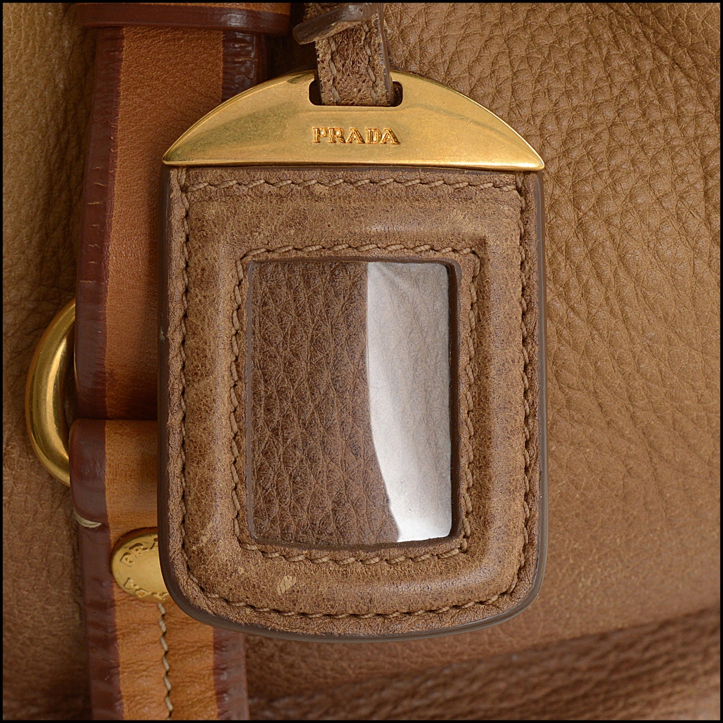 RDC15504 PRADA 2009 Brown Ombre Deerkskin Cervo Tote Bag