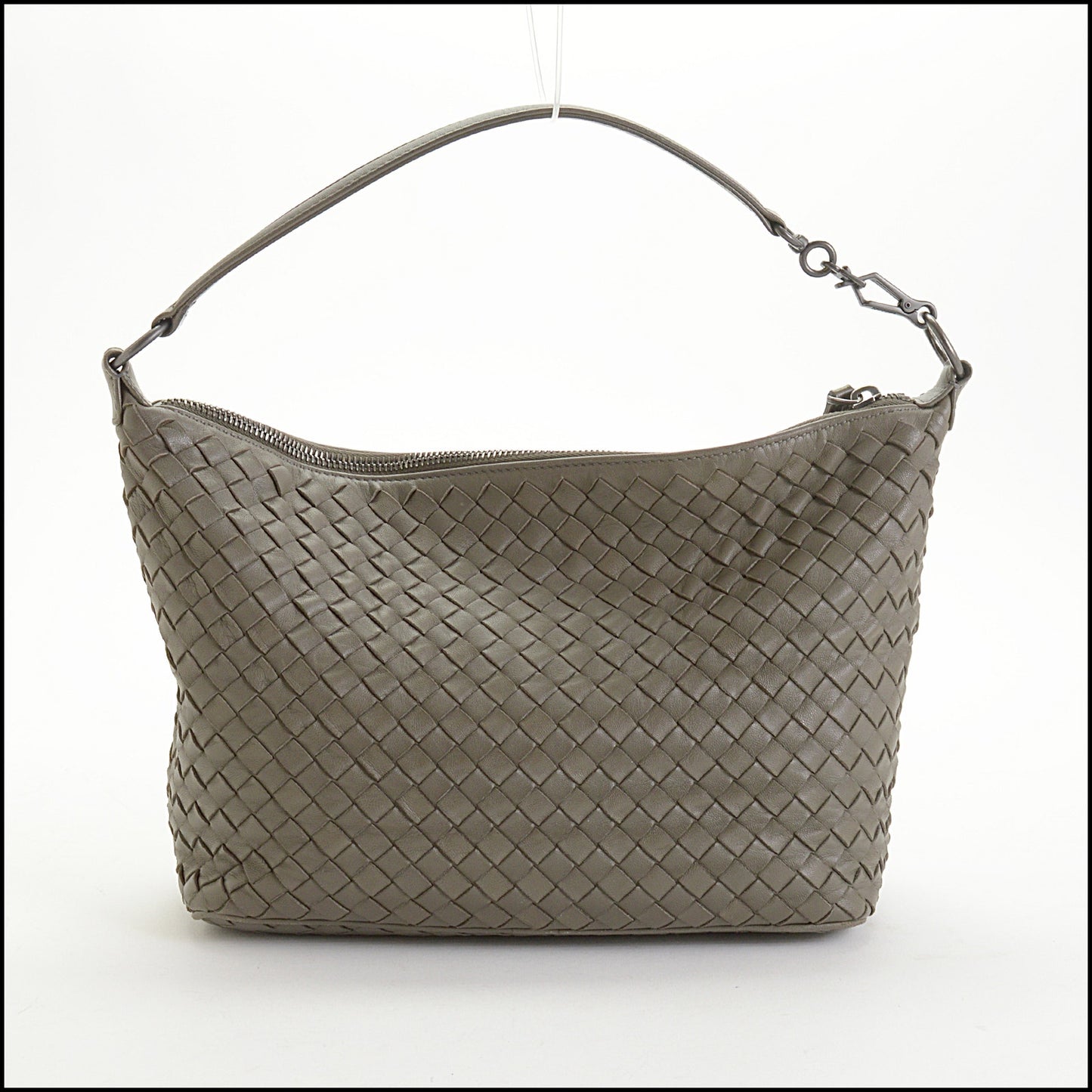RDC14830 BOTTEGA VENETA Grey Intrecciato Small Shoulder Bag