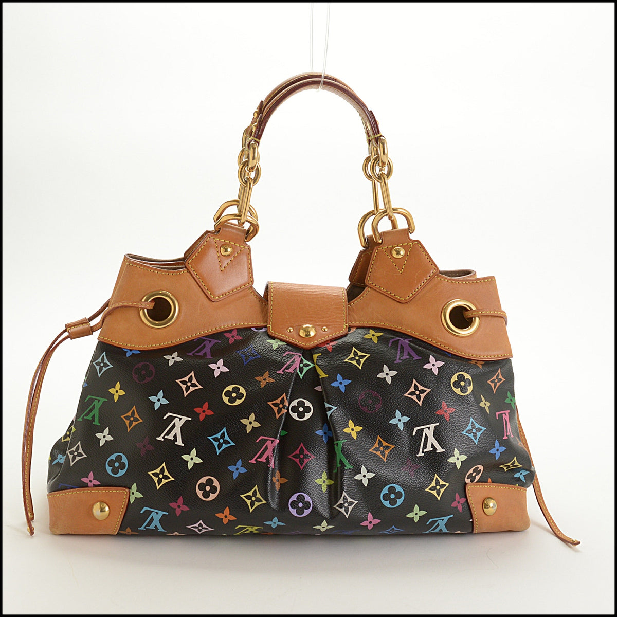 RDC15663 LOUIS VUITTON 2007 Black Multicolore Monogram Ursula Bag