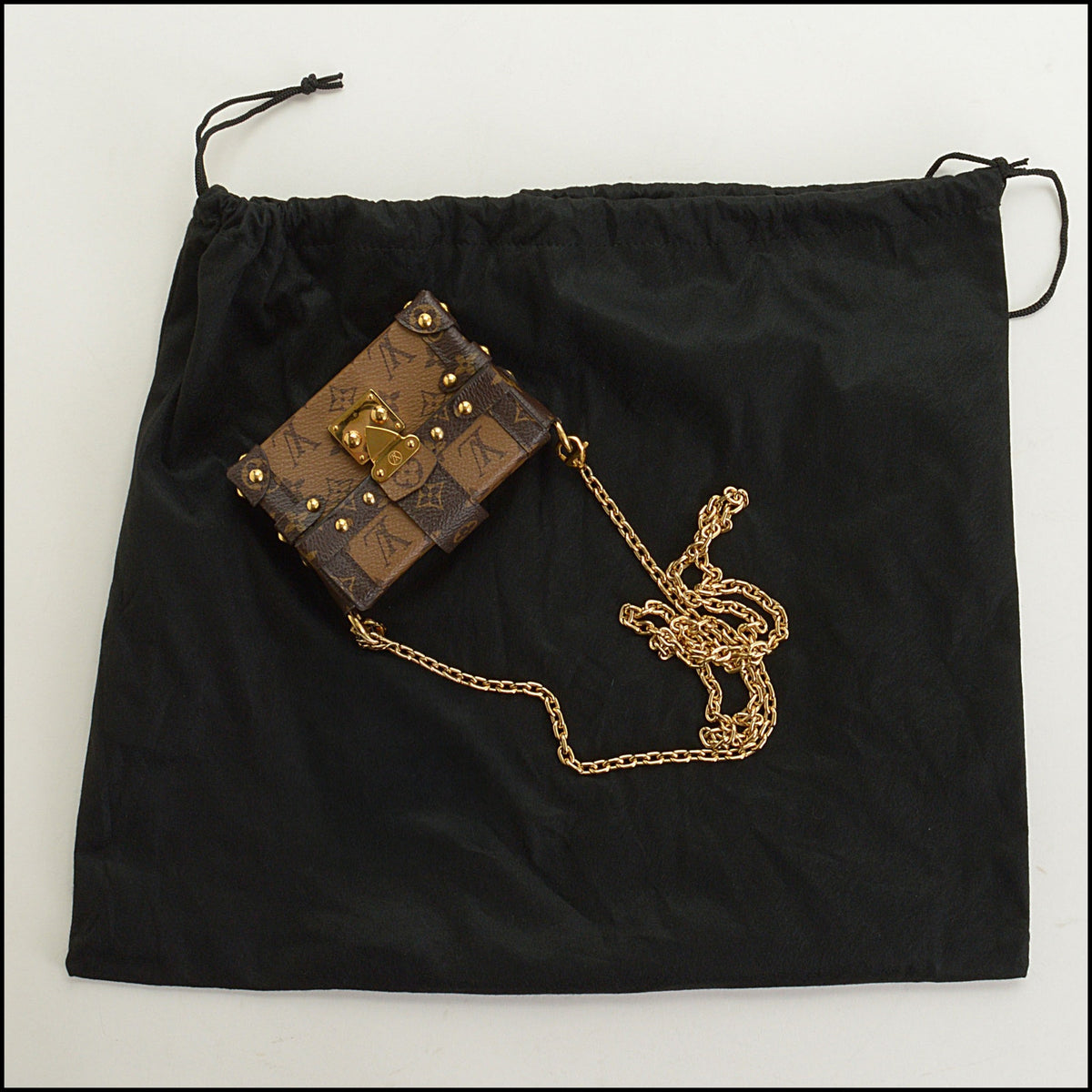 RDC15693 LOUIS VUITTON Monogram Petite Malle Mini Trunk Crossbody Bag