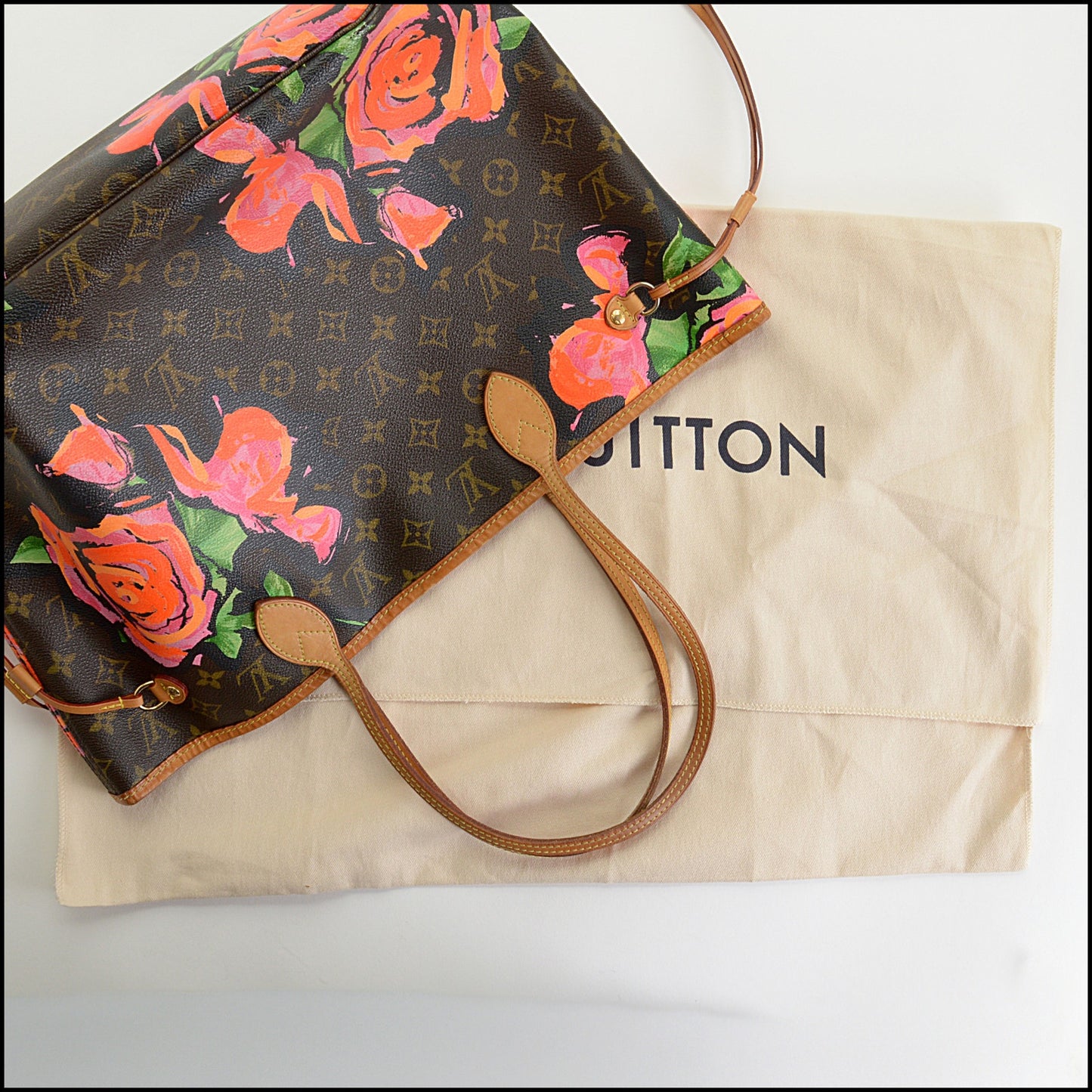 RDC15016 LOUIS VUITTON '08 Stephen Sprouse Roses Monogram Neverfull Tote Bag