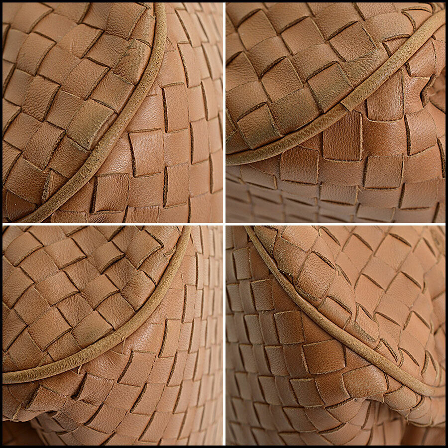 RDC12096 Authentic BOTTEGA VENETA Brown Intrecciato Scalloped Top