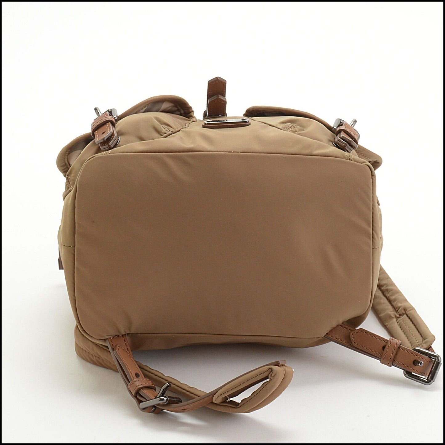 RDC13724 Authentic BURBERRY Archive Beige Nylon Front Pockets Mini Backpack