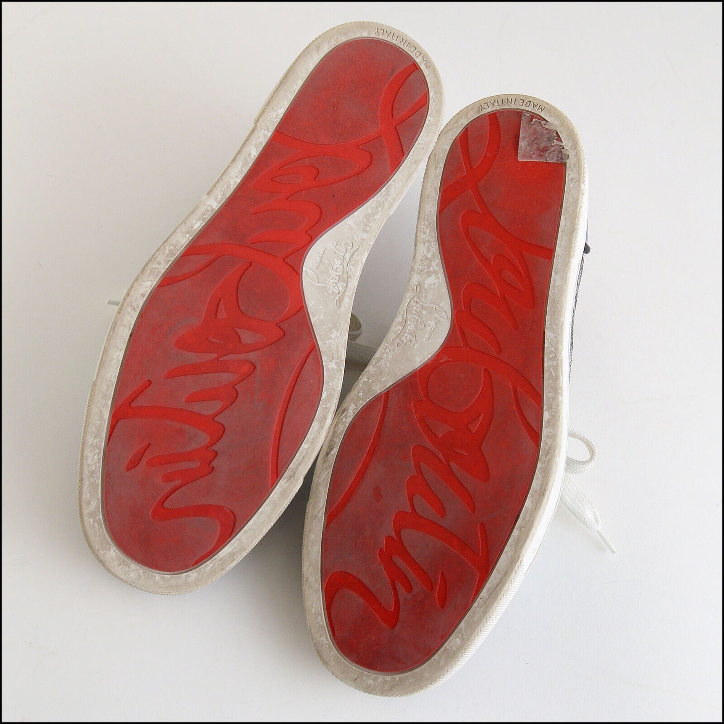 RDC13564 Authentic CHRISTIAN LOUBOUTIN Black/Silver Sneakers size 36.5