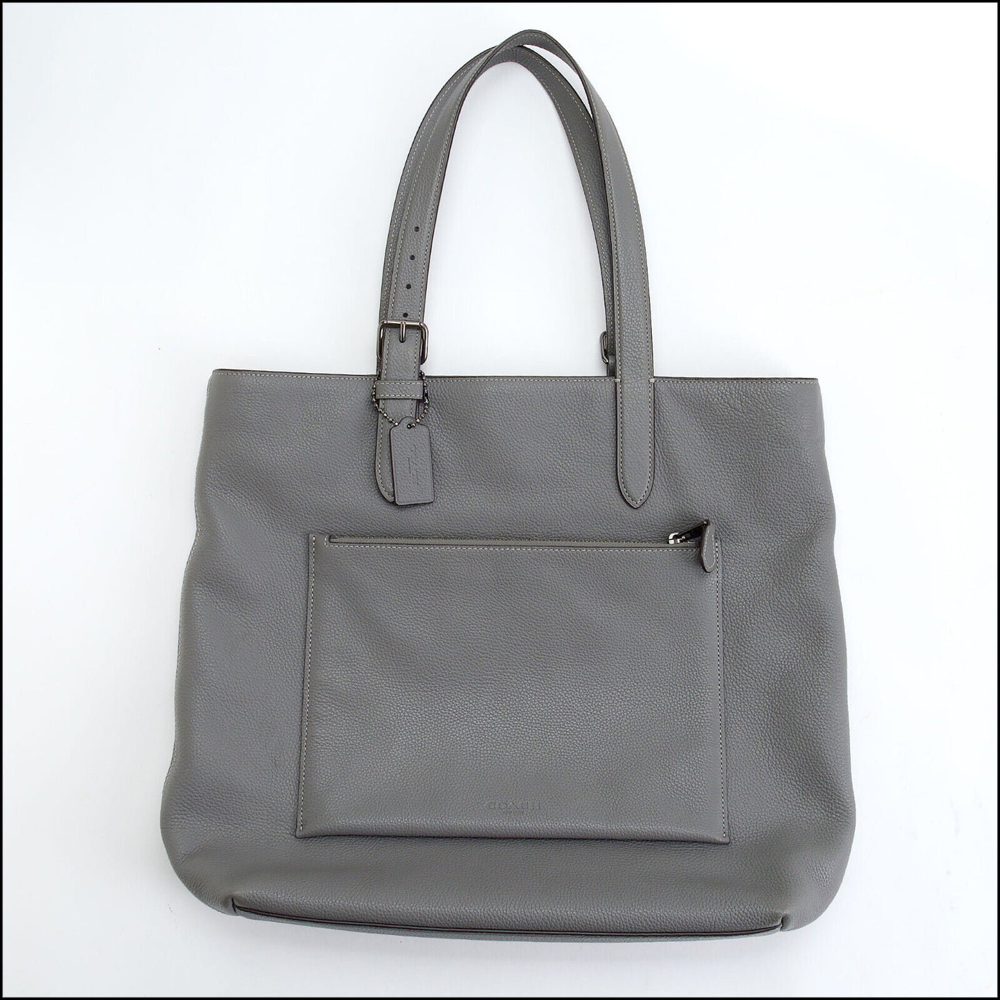 RDC13635 Authentic COACH Grey Large Pebbled Leather Metropolitan Soft Tote Bag