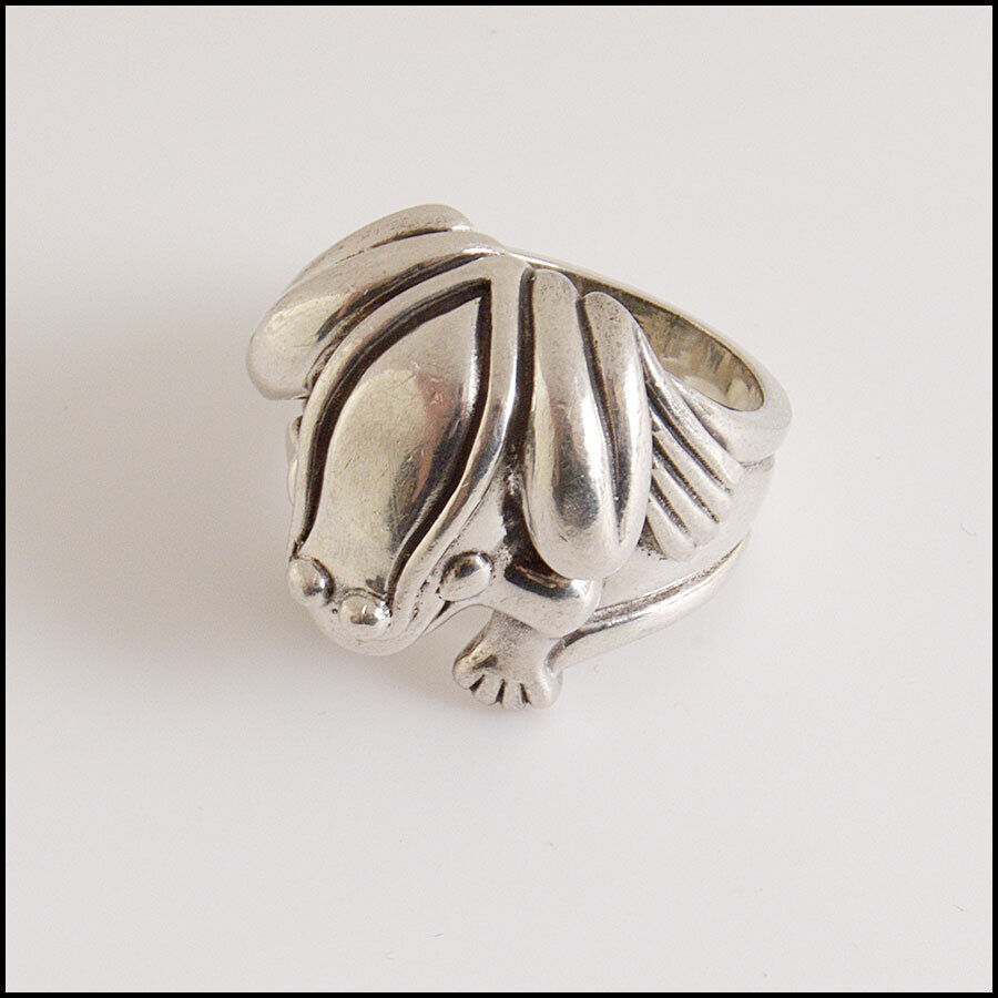 RDC12566 Authentic BARRY KIESELSTEIN-CORD Sterling Silver Frog Ring size 6.5