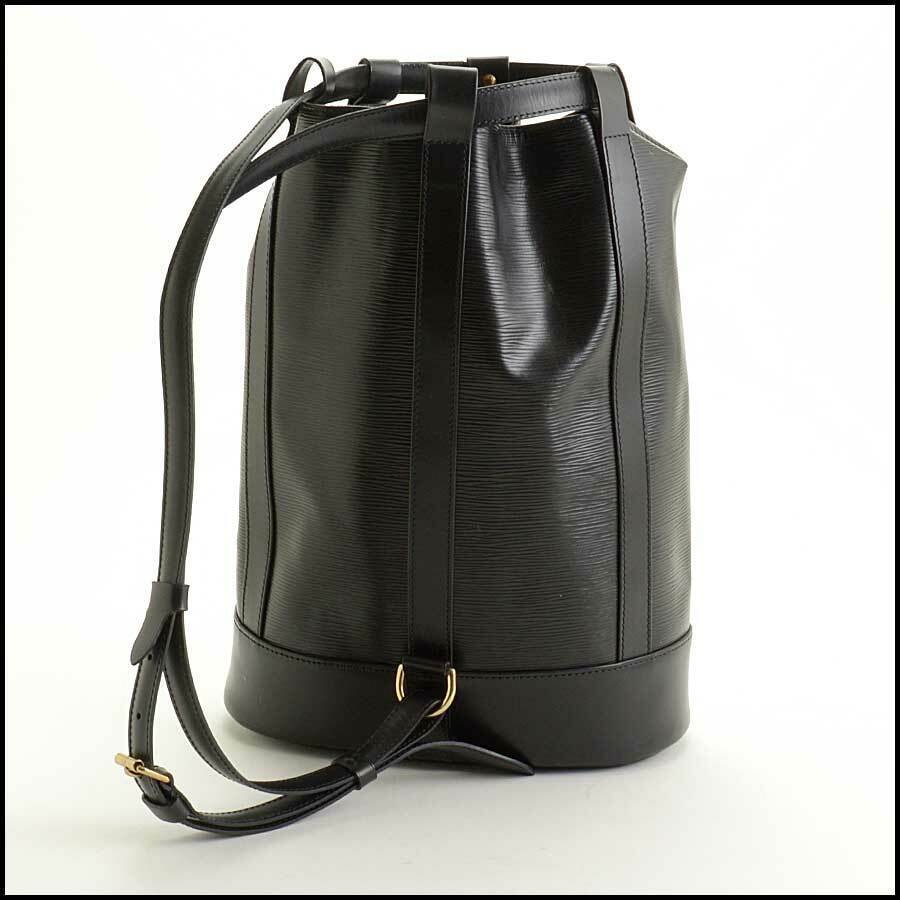 RDC11828 Authentic Vintage LOUIS VUITTON Black Epi Leather Randonnee Sling  Bag