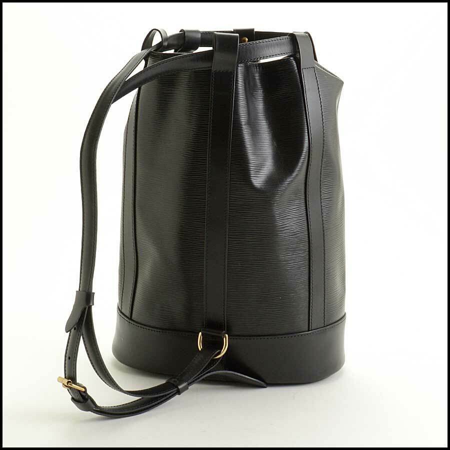 RDC11828 Authentic Vintage LOUIS VUITTON Black Epi Leather Randonnee Sling Bag