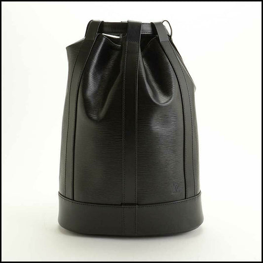 RDC11828 Authentic Vintage LOUIS VUITTON Black Epi Leather Randonnee Sling Bag