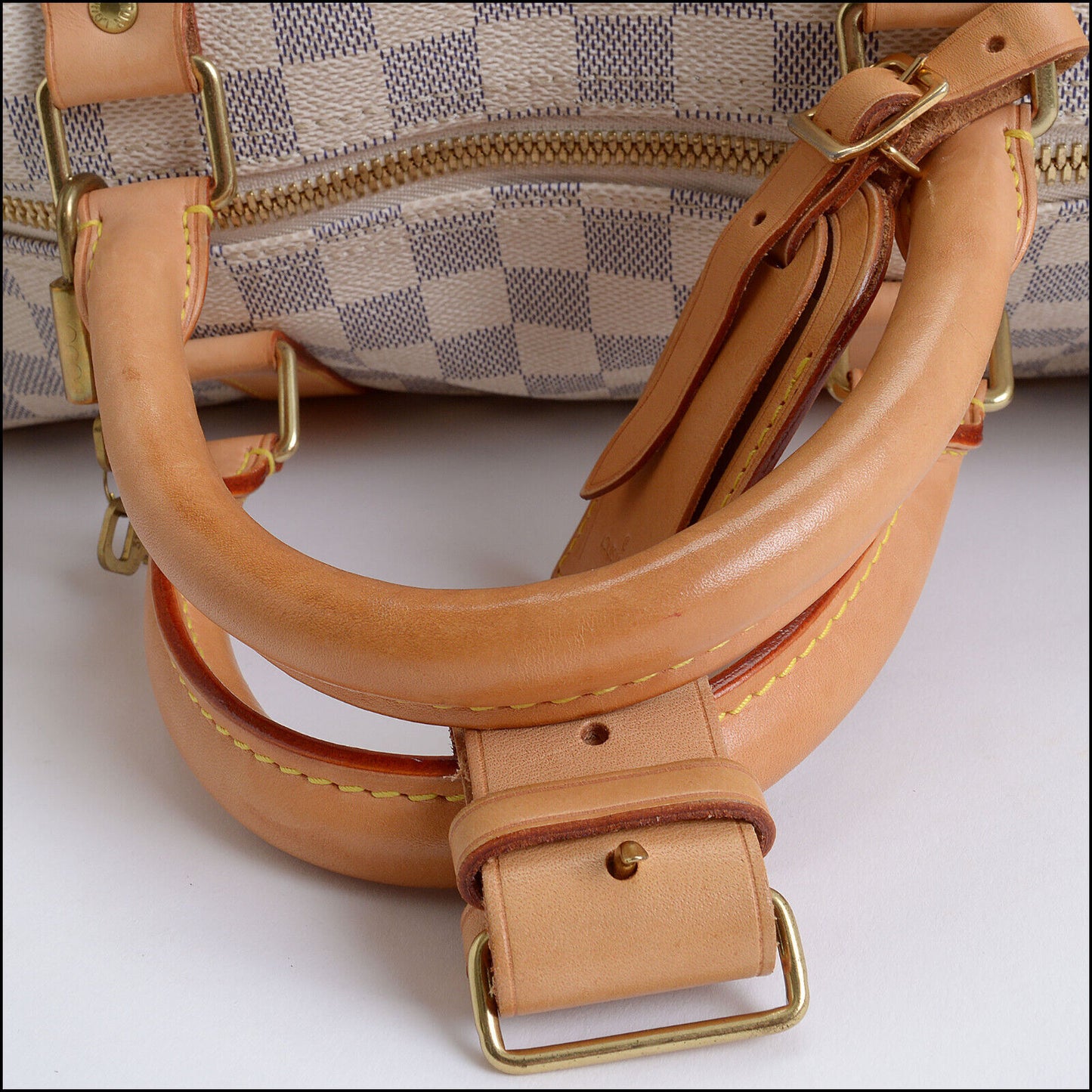 RDC13613 Authentic LOUIS VUITTON Damier Azur Canvas Keepall 50 Carry-On Travel Bag