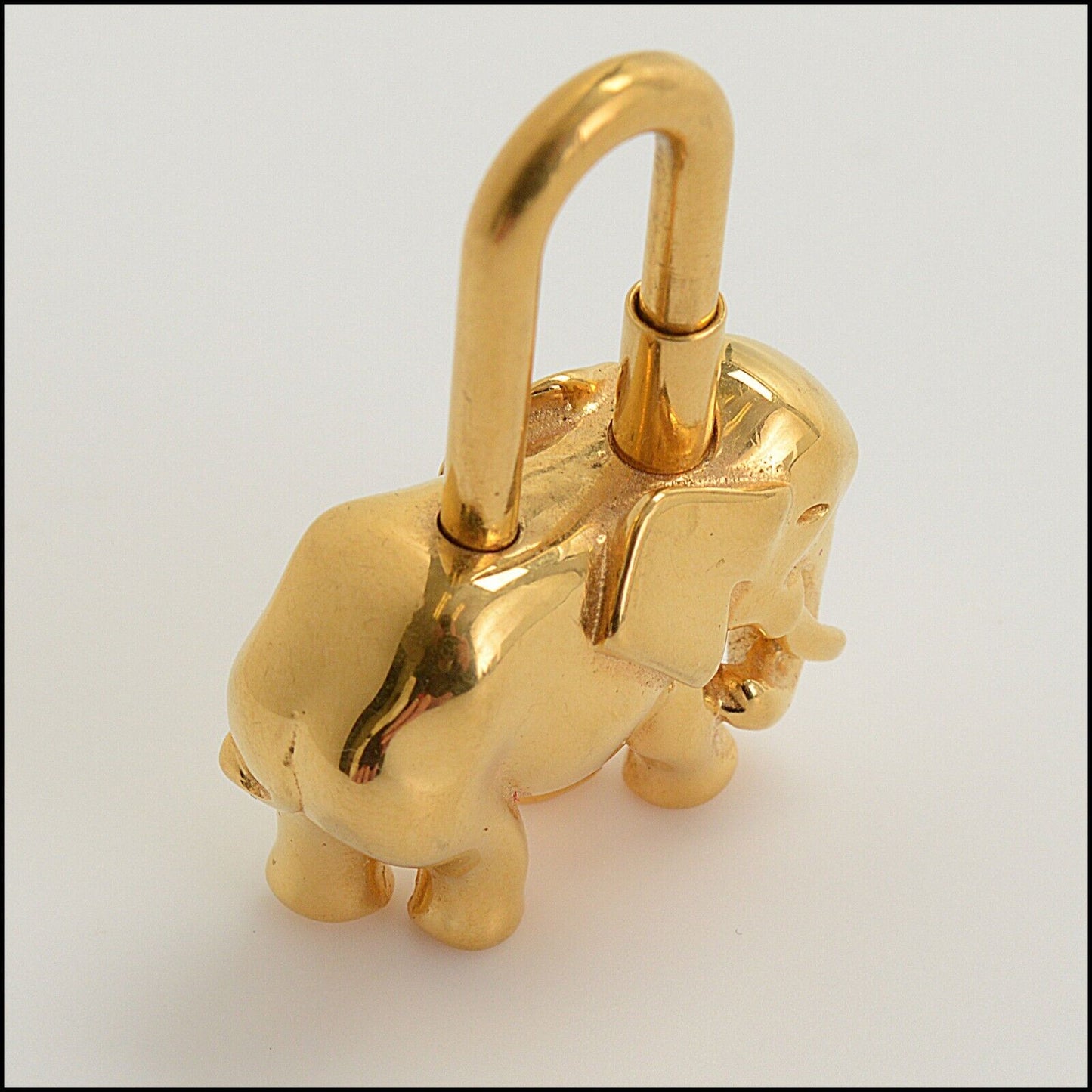 RDC13723 Authentic HERMES Golden Elephant Cadena Lock Bag Charm