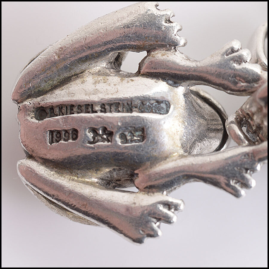 RDC12563 Authentic Barry Kieselstein-Cord Sterling Silver Frog Pendant Bracelet