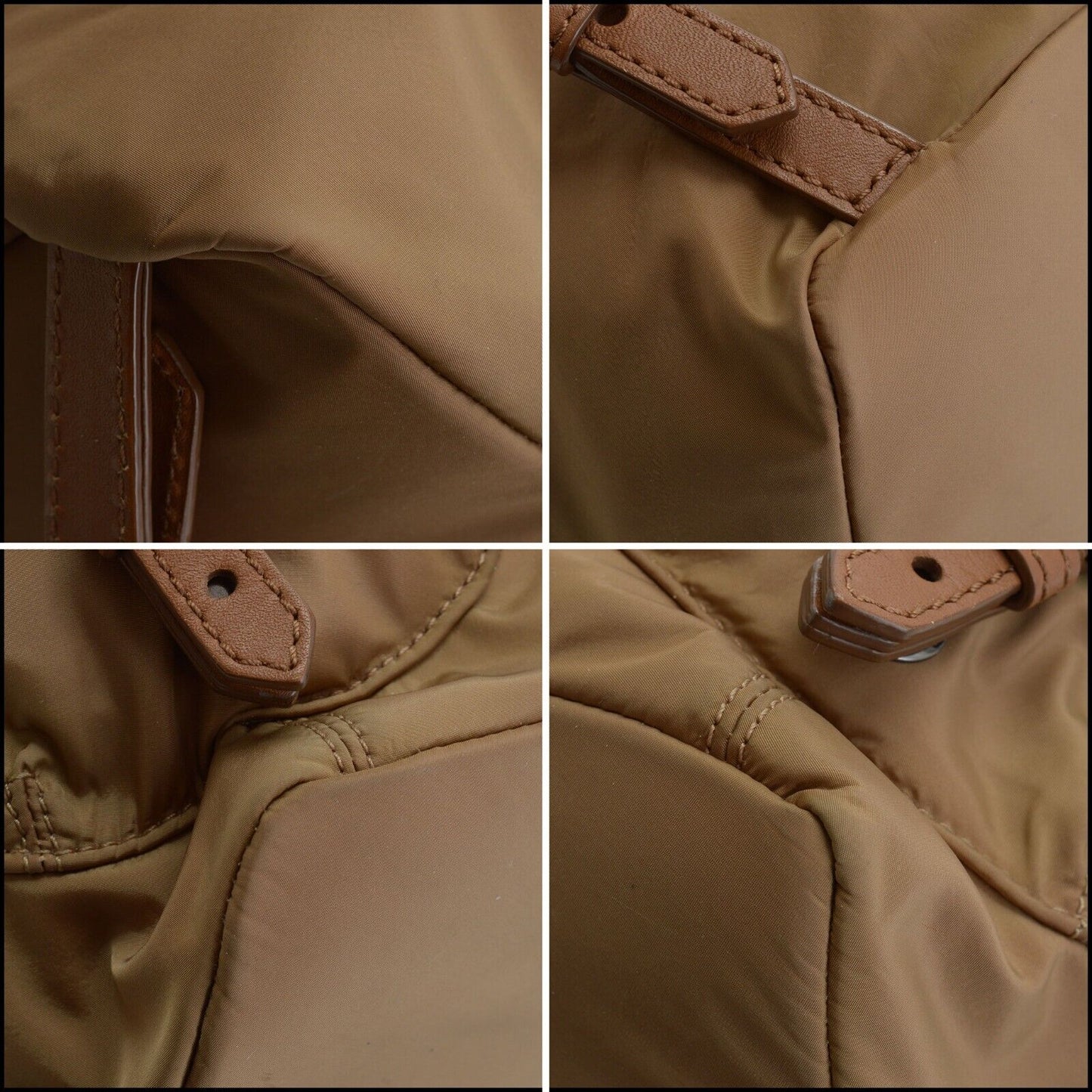 RDC13724 Authentic BURBERRY Archive Beige Nylon Front Pockets Mini Backpack