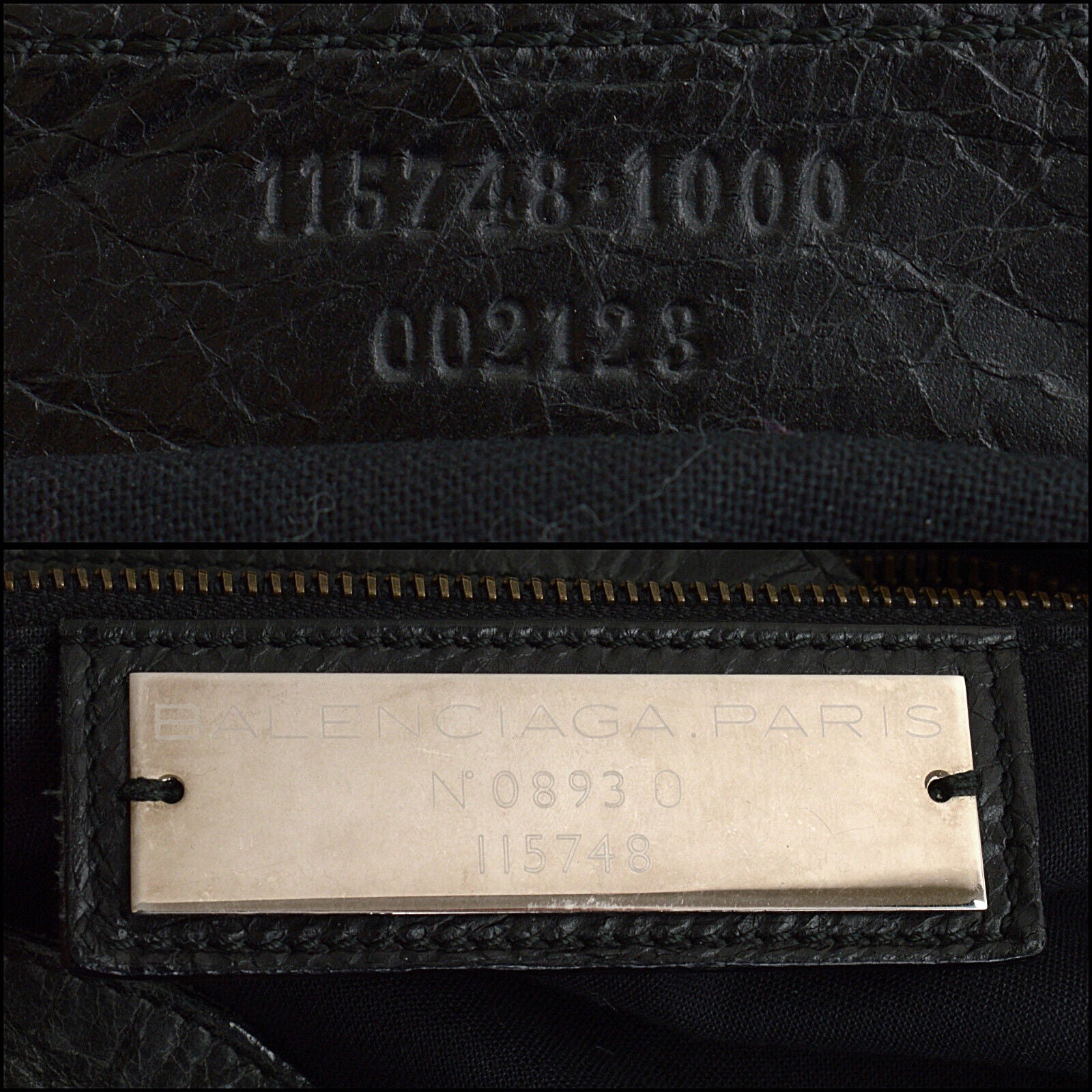 RDC13553 Authentic BALENCIAGA 2010 Black Lambskin Classic City Bag