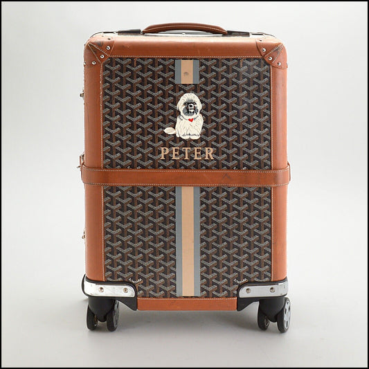 RDC13711 Authentic GOYARD Monogram, Goyardine Bourget PM Trolley Case customized