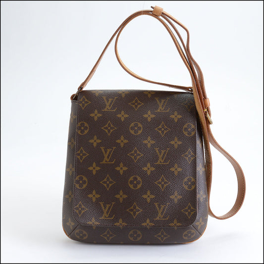 RDC13615 Authentic LOUIS VUITTON Brown Monogram Musette Salsa Crossbody Bag