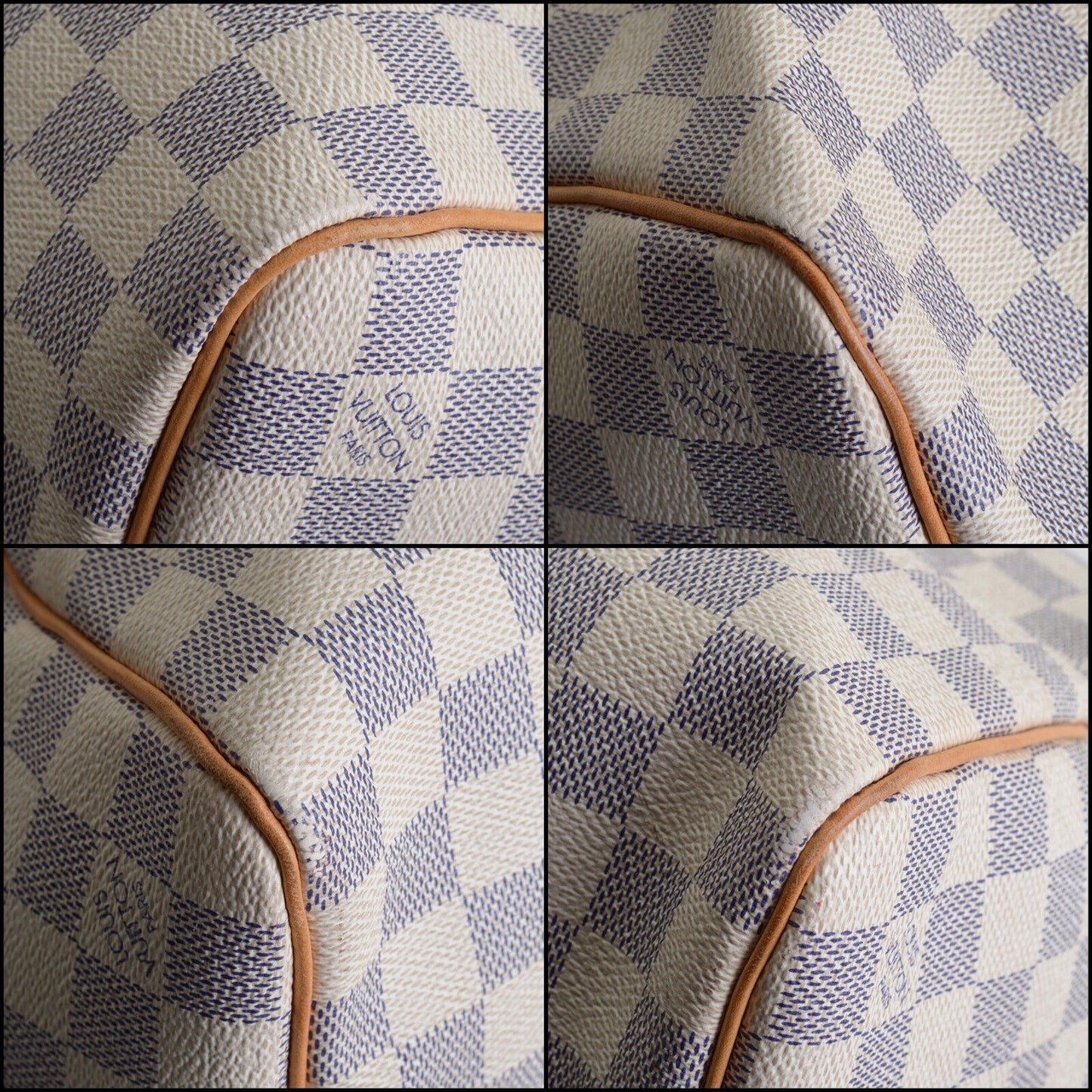 RDC13613 Authentic LOUIS VUITTON Damier Azur Canvas Keepall 50 Carry-On Travel Bag