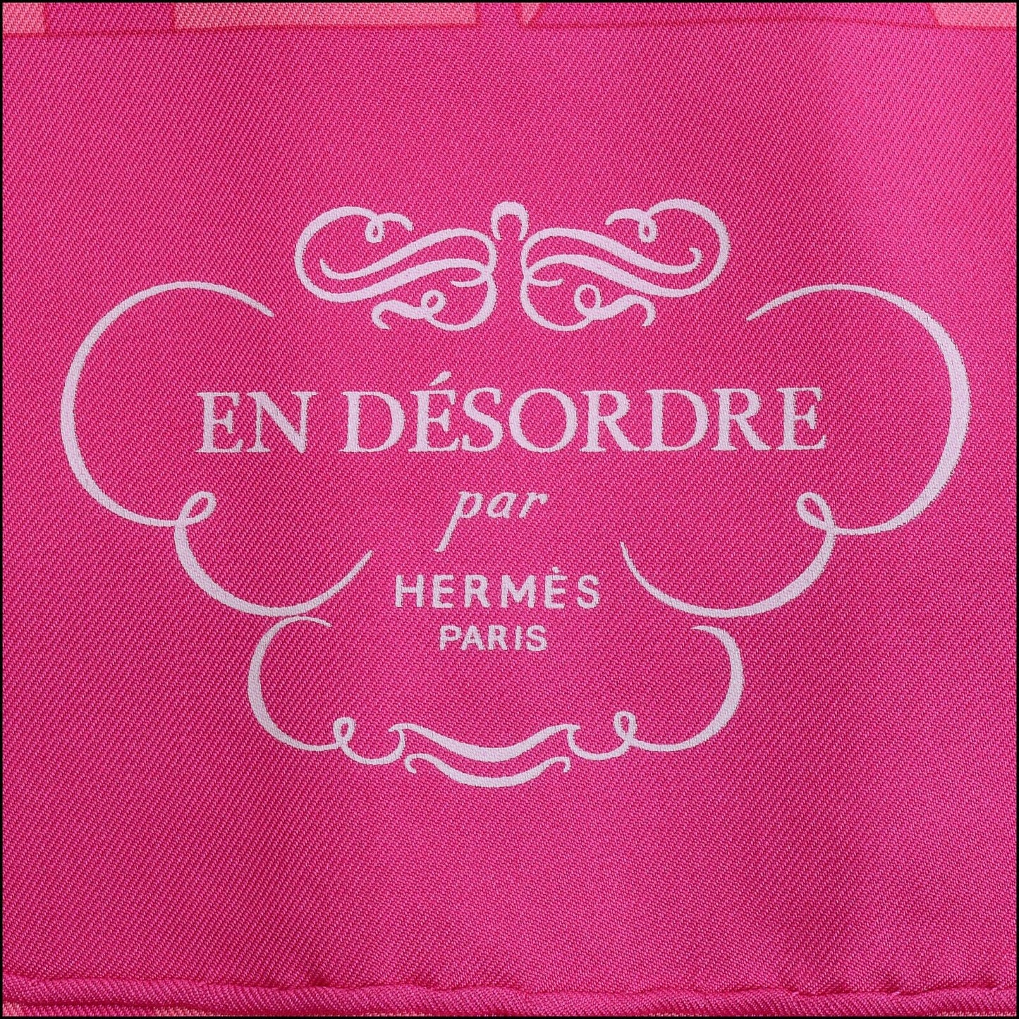 RDC13587 Authentic HERMES Pink Brides de Gala en Desodre 90cm Silk Scarf