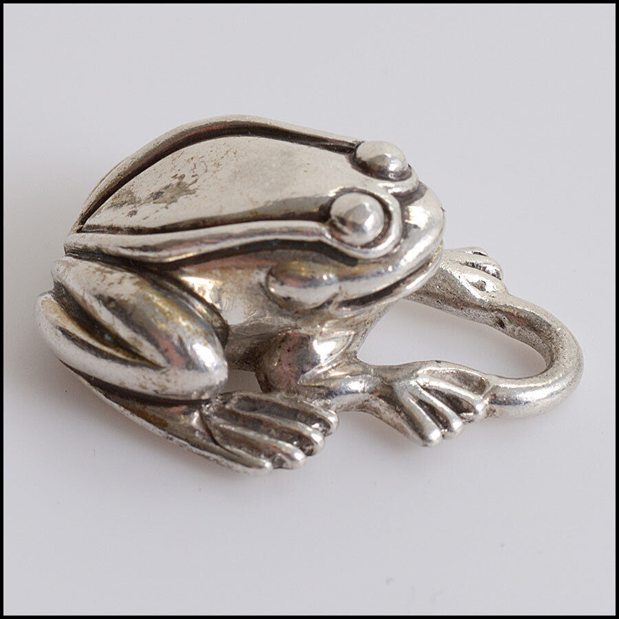 RDC12563 Authentic Barry Kieselstein-Cord Sterling Silver Frog Pendant Bracelet