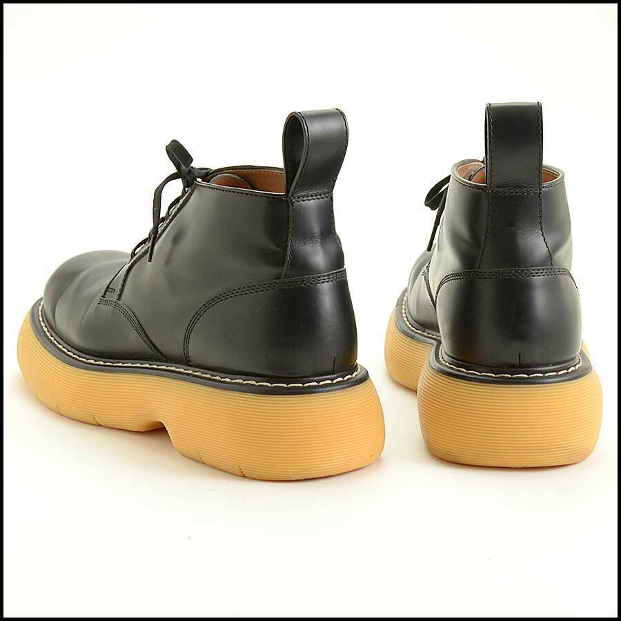 RDC11511 Authentic BOTTEGA VENETA Black Rubber Sole Bounce Boots Men's Size 45