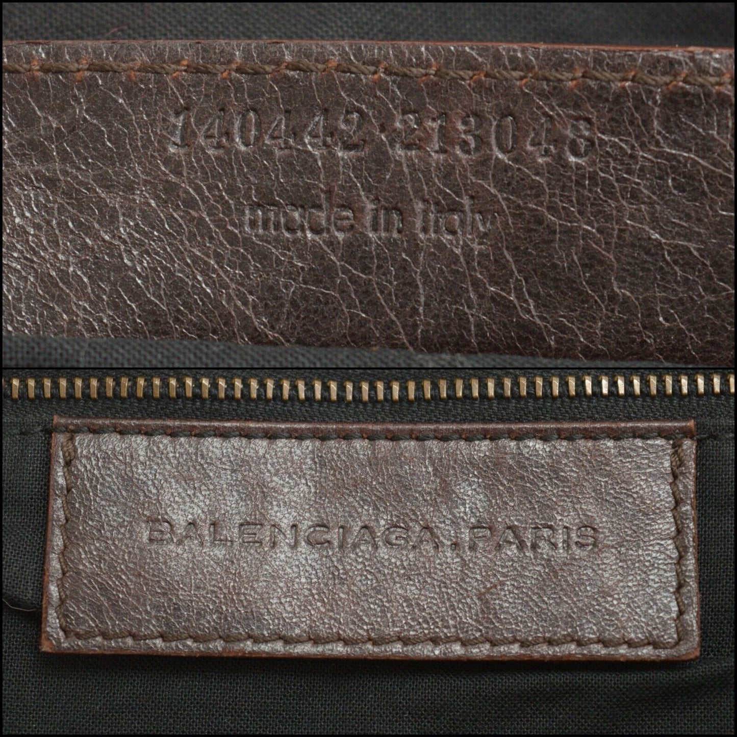 RDC13629 Authentic BALENCIAGA '05 Chocolate Brown Classic Brass HW Day Bag