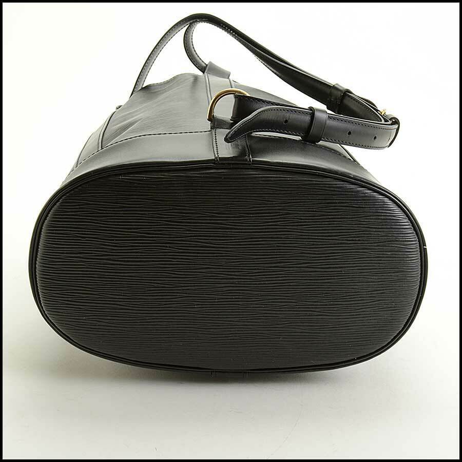 RDC11828 Authentic Vintage LOUIS VUITTON Black Epi Leather Randonnee Sling Bag