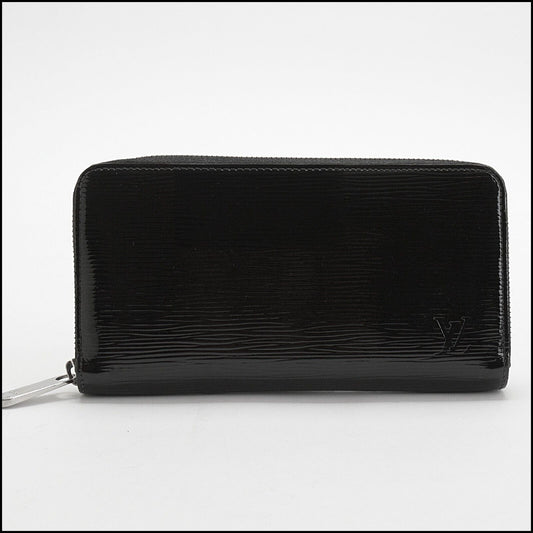 RDC13703 Authentic LOUIS VUITTON Black  Epi Leather Zippy Organizer Wallet