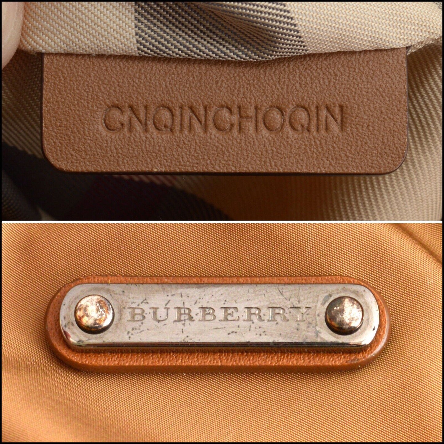 RDC13724 Authentic BURBERRY Beige Nylon Mini Backpack
